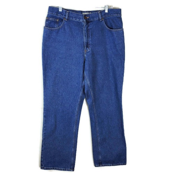 CC - Vintage L.L. Bean Mom Jeans Womens 16 Regular Blue Original Fit High Waist - Picture 1 of 4